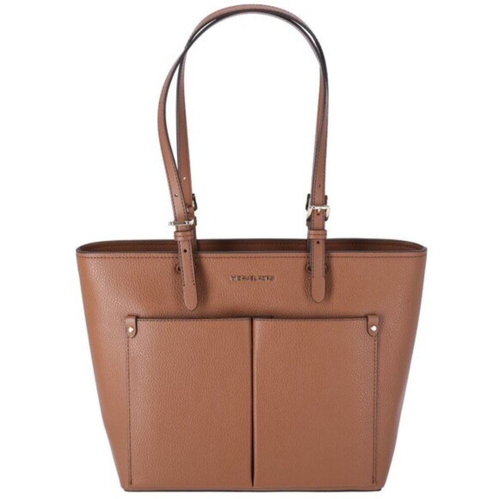 Michael Kors Jet Set Travel Medium Vegan Leather Double Pocket Tote NWT